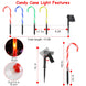 Solar Christmas Candy Cane Pathway Lights, Set of 4 Stake Lights with 8 Modes