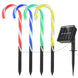 Solar Christmas Candy Cane Pathway Lights, Set of 4 Stake Lights with 8 Modes