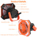 Rechargeable Camping Fan with LED Light, Remote Control and Power Bank