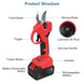 Cordless Electric Garden Pruning Shears Kit with 2 Batteries and Carry Case