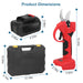 Cordless Electric Garden Pruning Shears Kit with 2 Batteries and Carry Case