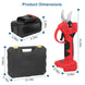 Cordless Electric Garden Pruning Shears Kit with 2 Batteries and Carry Case