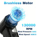 Cordless Turbo Jet Blower with LED Light and Battery Display, 130,000 RPM