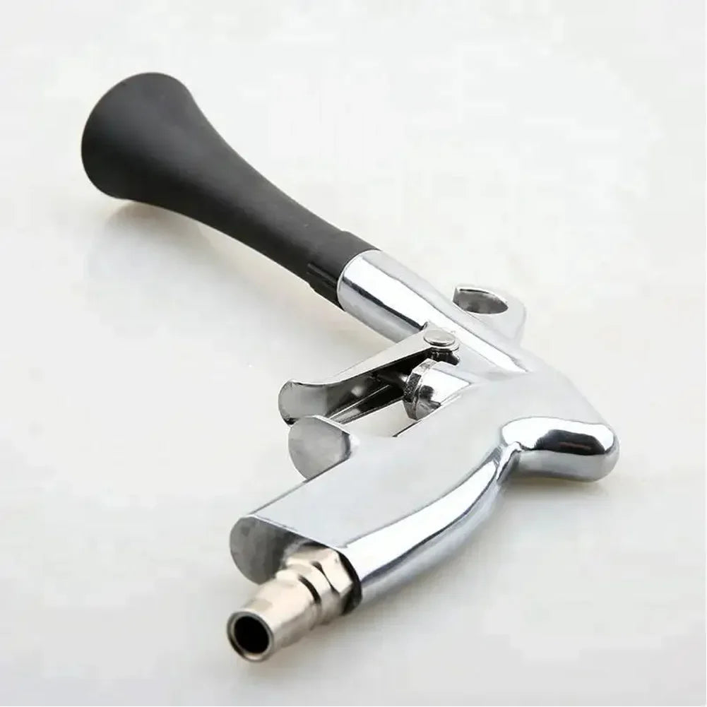 Air Blow Cleaning Gun for Car Interior Detailing, Aluminum Body with Funnel Nozzle
