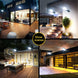Solar Motion Sensor Wall Light with Remote, 108 COB LEDs, 3 Modes