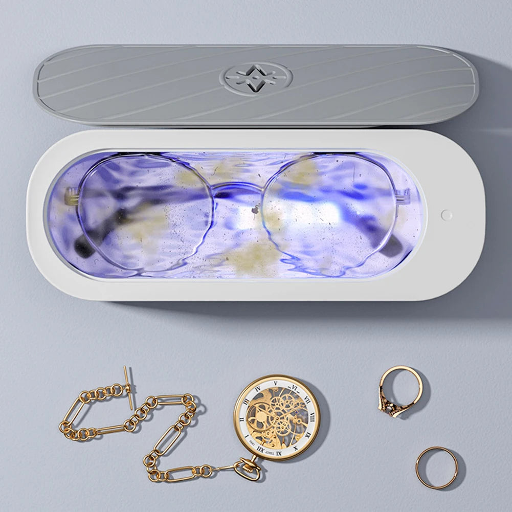 Portable Rechargeable Jewelry and Eyeglass Cleaning Bath for Travel and Everyday Carry