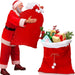 Extra Large Santa Sack for Christmas Presents, 39 x 27.5 in Red Velvet Gift Bag with Drawstring