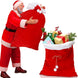 Extra Large Santa Sack for Christmas Presents, 39 x 27.5 in Red Velvet Gift Bag with Drawstring