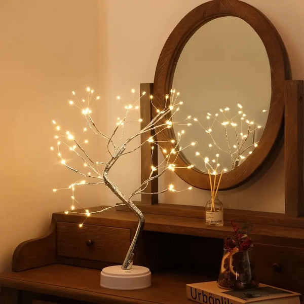 Fairy Light Tree Lamp, 108 Warm White LED Bendable Branch Tabletop Tree for Christmas Decor