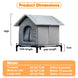 Elevated Insulated Outdoor Cat House, Waterproof, Medium