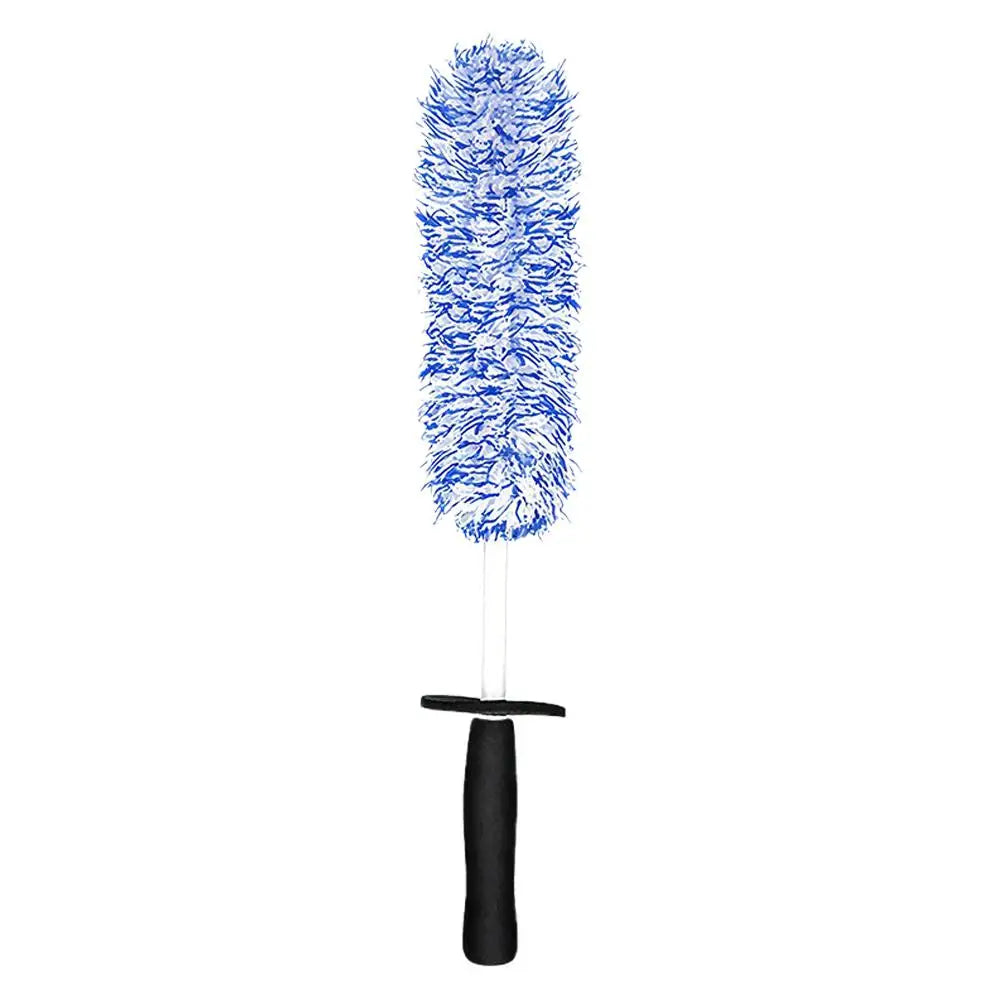 Long Microfiber Car Wheel Brush for Deep Rims, 17 in with Handle Guard