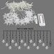 Snowflake Curtain Lights, 13 ft USB Christmas Window and Wall String Lights with 96 Warm White LEDs and Remote