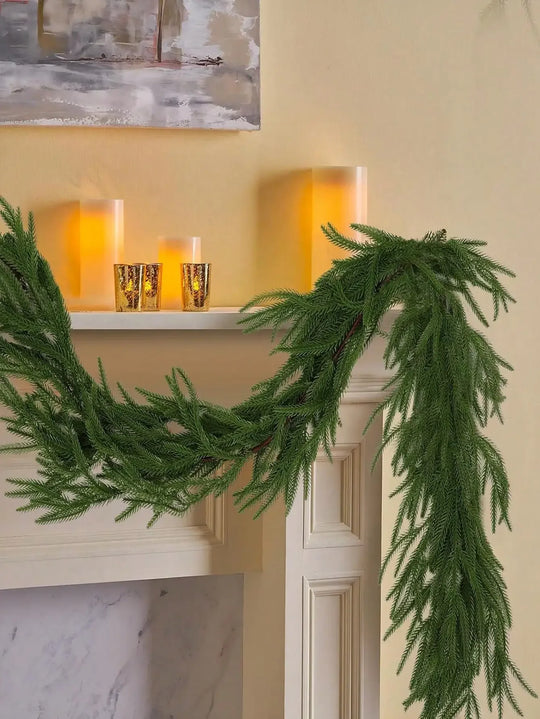 72-Inch Real Touch Norfolk Pine Christmas Garland