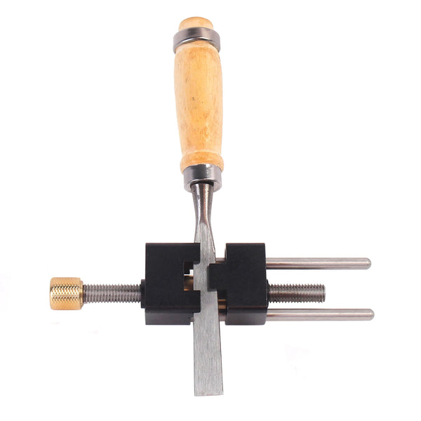 Honing Guide Sharpening Jig for Chisel and Plane Blades, Aluminum with Brass Roller