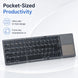 Tri-Fold Bluetooth Keyboard with Built-In Touchpad, Rechargeable