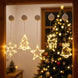 LED Suction Cup Christmas Tree Window Light, Warm Glow Battery Operated Holiday Decoration