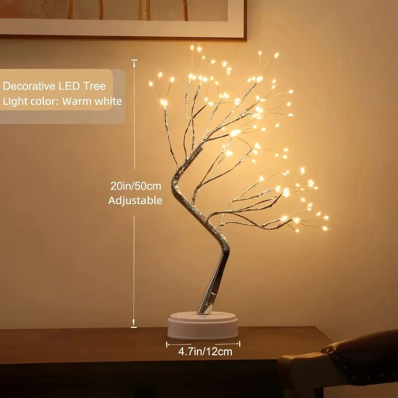 Fairy Light Tree Lamp, 108 Warm White LED Bendable Branch Tabletop Tree for Christmas Decor