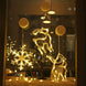 LED Snowflake Window Hanging Light, Warm White Battery Operated Christmas Decoration with Suction Cup