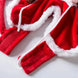 Santa Rider Christmas Dog Costume, Size M, Red Fleece Outfit with Santa Riding on the Back