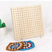 Wooden Crochet Blocking Board with Pins and Stand, 20 x 20 cm