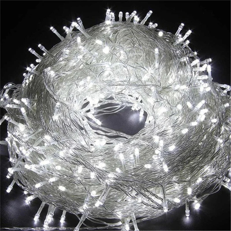 100-Count Multi-Color LED Christmas String Lights, Green Wire, Indoor/Outdoor
