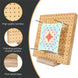 Wooden Crochet Blocking Board with Pins and Stand, 20 x 20 cm