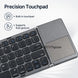 Tri-Fold Bluetooth Keyboard with Built-In Touchpad, Rechargeable