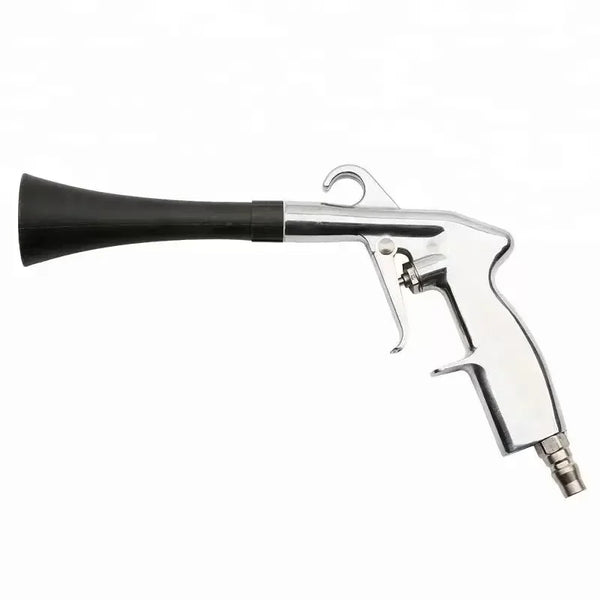 Air Blow Cleaning Gun for Car Interior Detailing, Aluminum Body with Funnel Nozzle