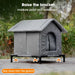 Elevated Insulated Outdoor Cat House, Waterproof, Medium