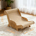Cat Lounge Chair with Sisal Scratching Surface and Wooden Frame