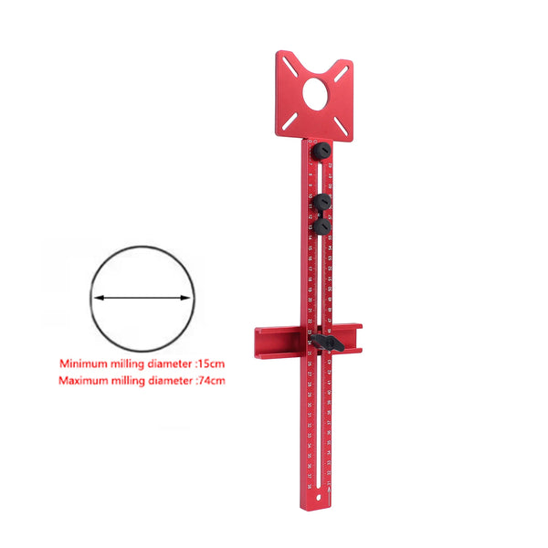 4-in-1 Router Milling Groove Bracket and Circle Cutting Jig, Aluminum