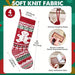 Knit Christmas Stockings, 4 Pack, 18 in with Name Patches, Red, White and Green