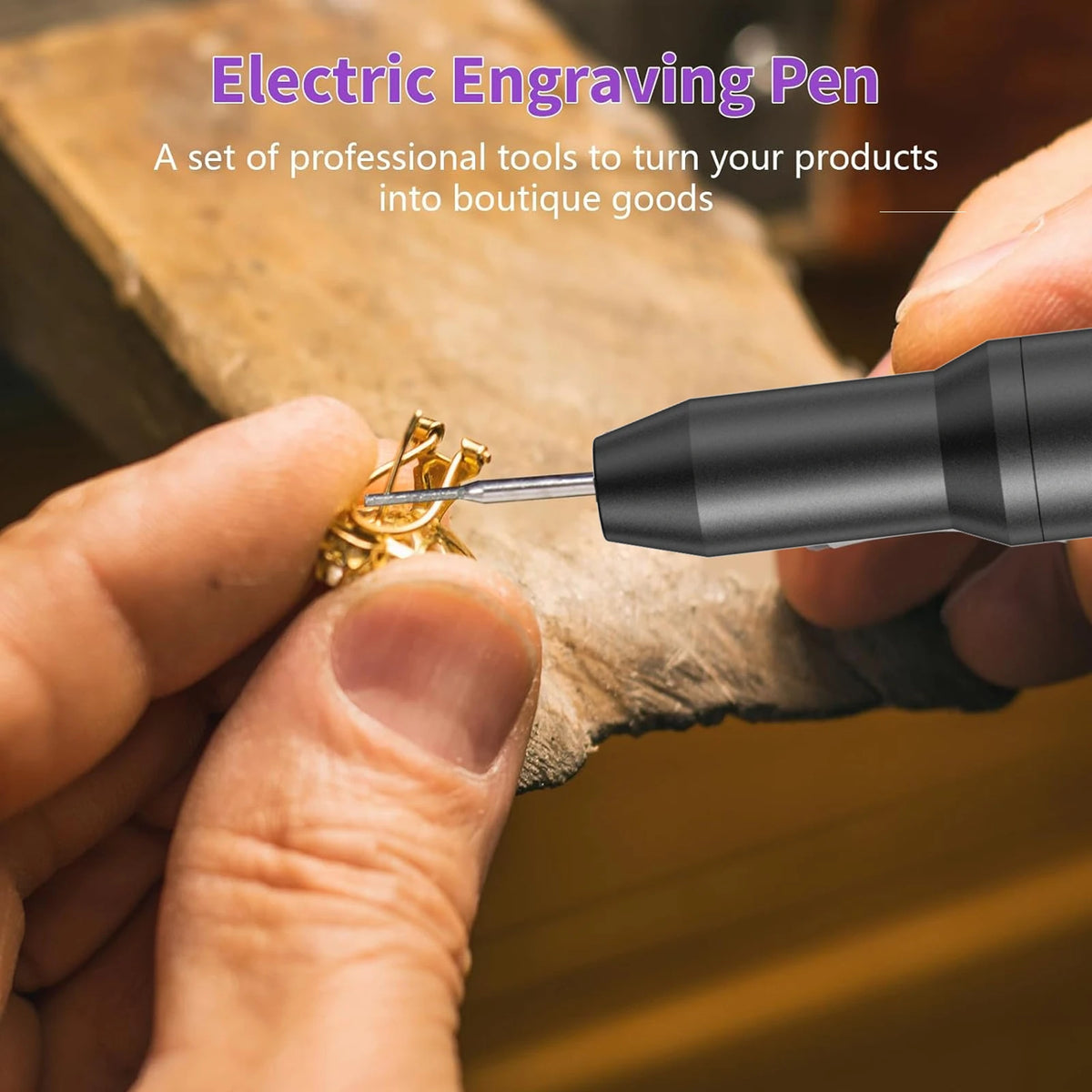 Cordless Craft Engraving Pen with 30-Piece Bit Set, USB-C Rechargeable