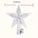 Lighted Star Christmas Tree Topper, 5.9 in Clear Star with Warm White LEDs, Battery Operated