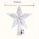 Lighted Star Christmas Tree Topper, 5.9 in Clear Star with Warm White LEDs, Battery Operated