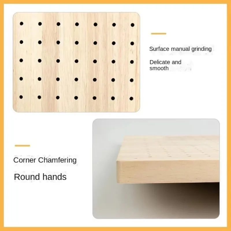 Wooden Crochet Blocking Board with Pins and Stand, 20 x 20 cm