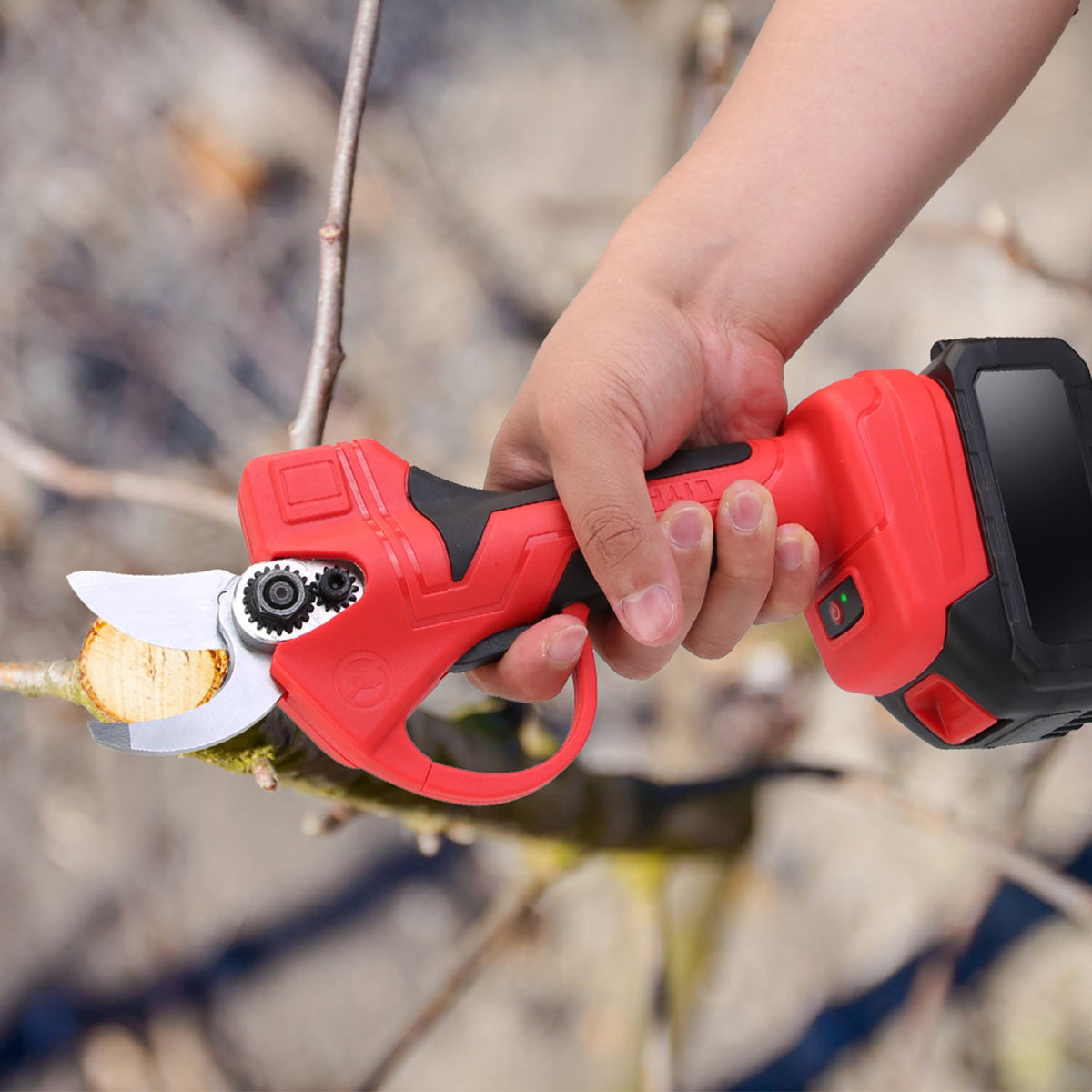 Cordless Electric Garden Pruning Shears Kit with 2 Batteries and Carry Case